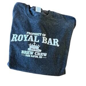 Port & Co long sleeve T-shirt, gray, men's size 2 XL